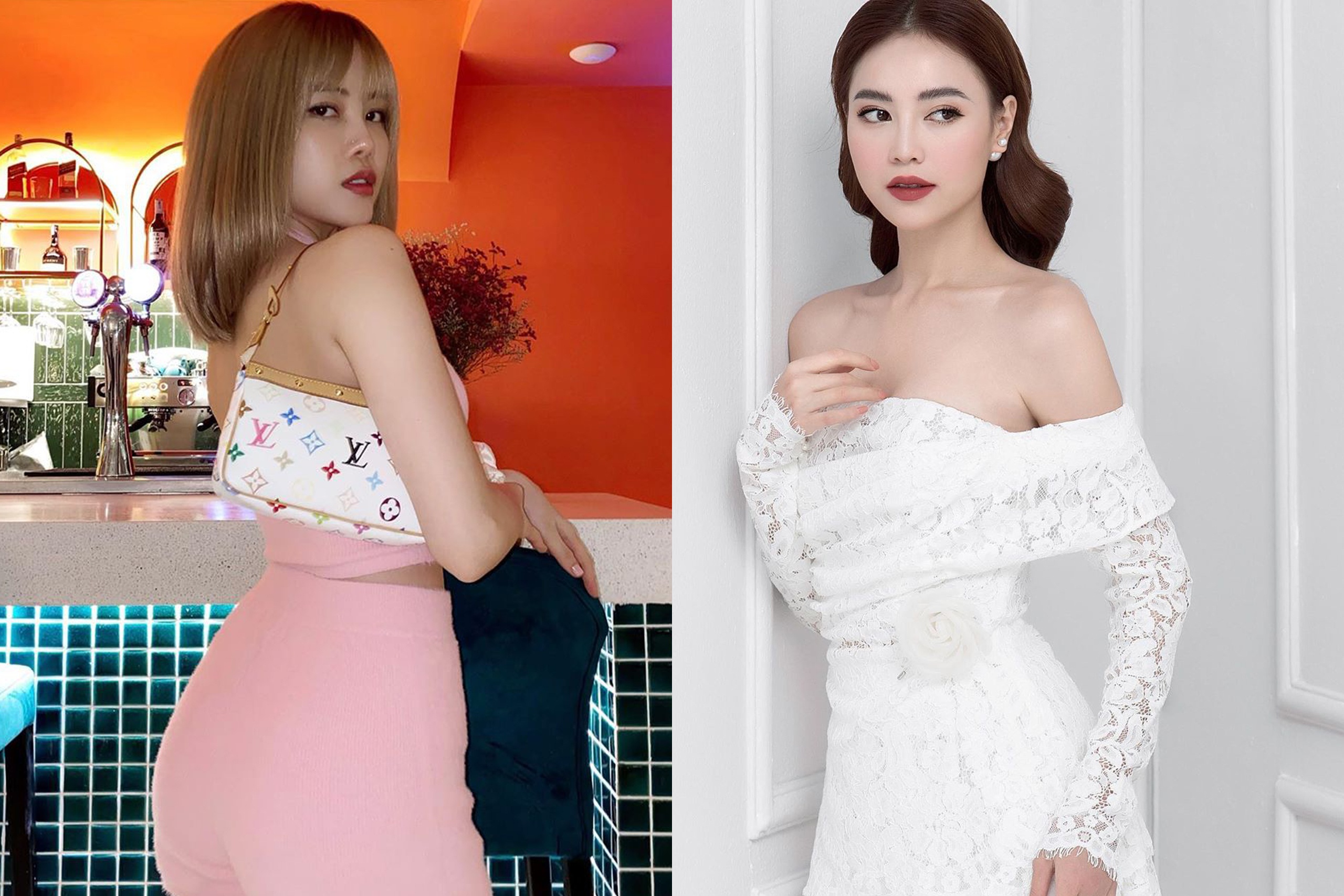 Thieu Bao Tram mac ca cay hong bo sat, Lan Ngoc dien vay khoe vai tran hinh anh