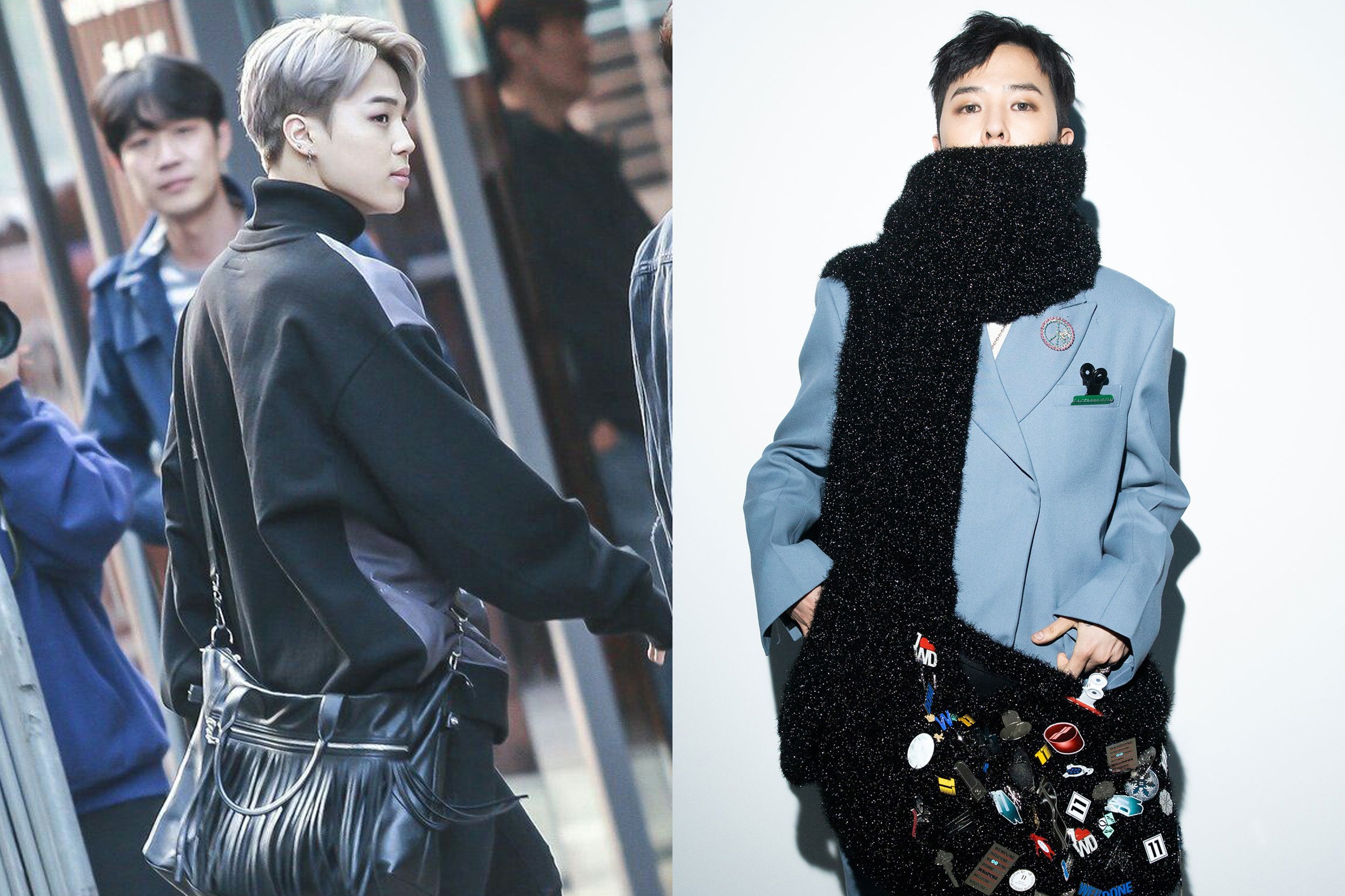 Jimin, G-Dragon va dan sao nam Han Quoc dang deo tui gi? hinh anh