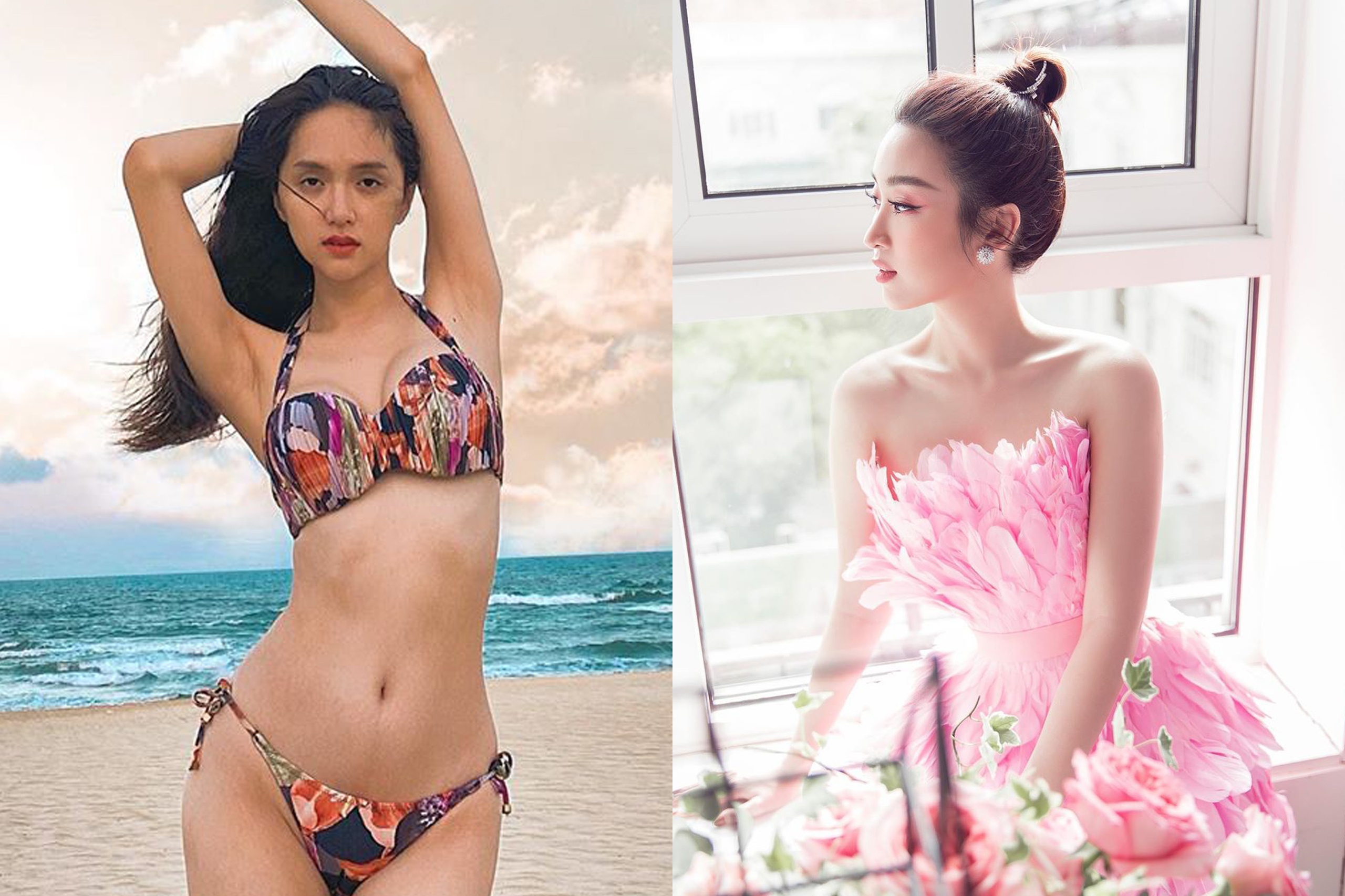 Huong Giang dien bikini khoe dang, Do My Linh mac vay nhu cong chua hinh anh