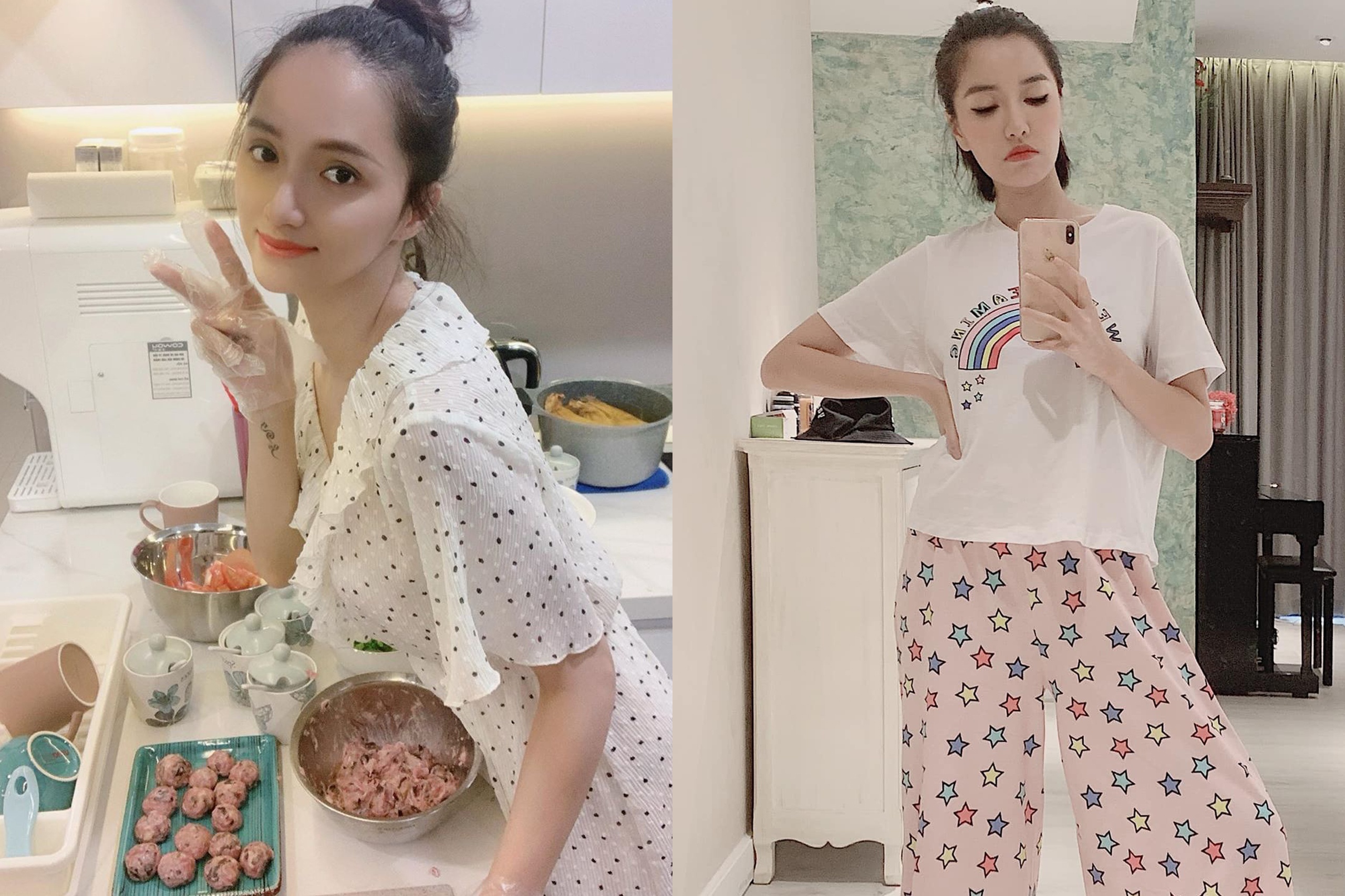 Huong Giang, Bich Phuong thich mac bo do ngu gi khi o nha? hinh anh