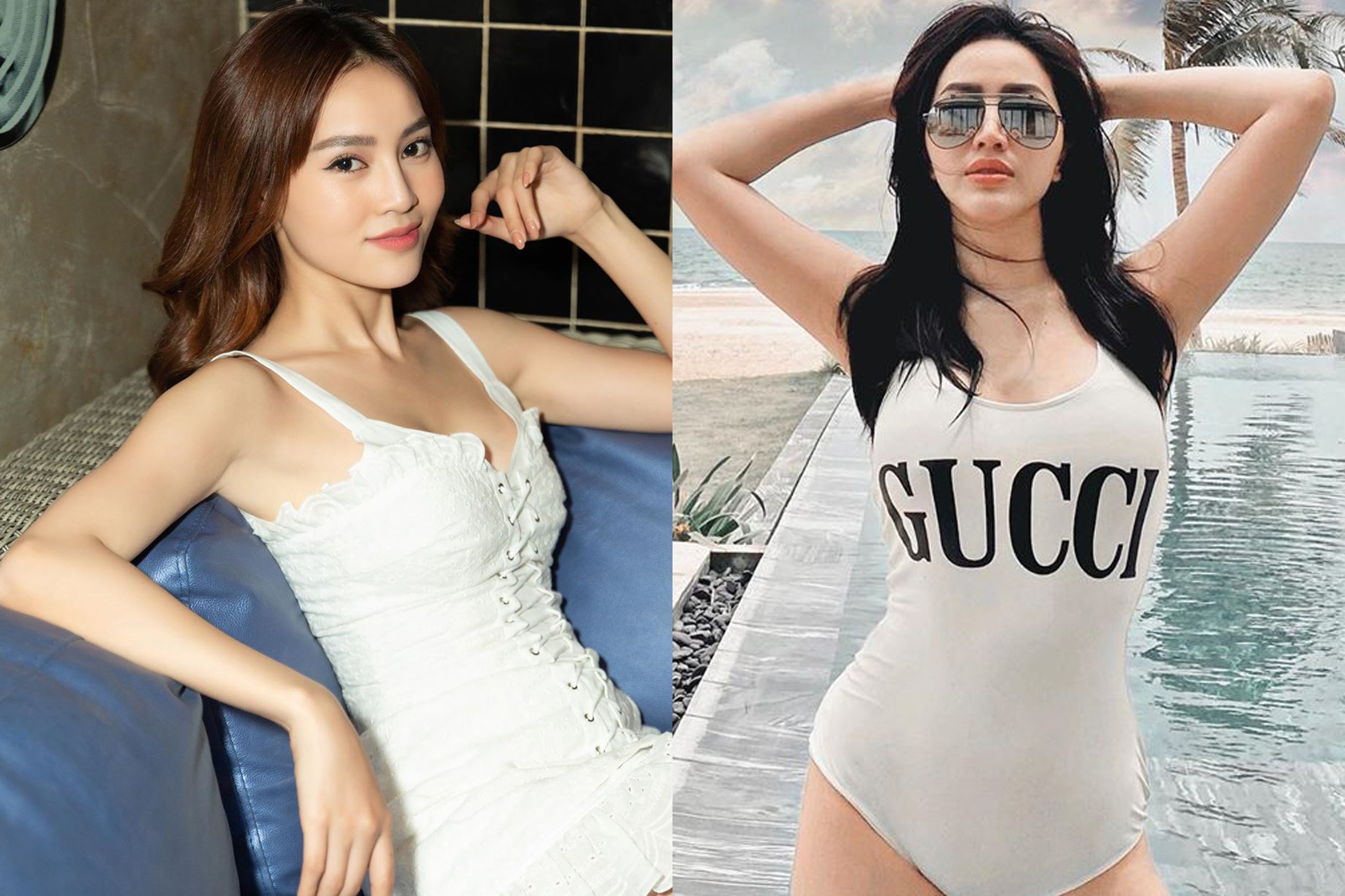 Lan Ngoc dien vay trang bo sat, Bao Thy khoe dang voi do boi Gucci hinh anh