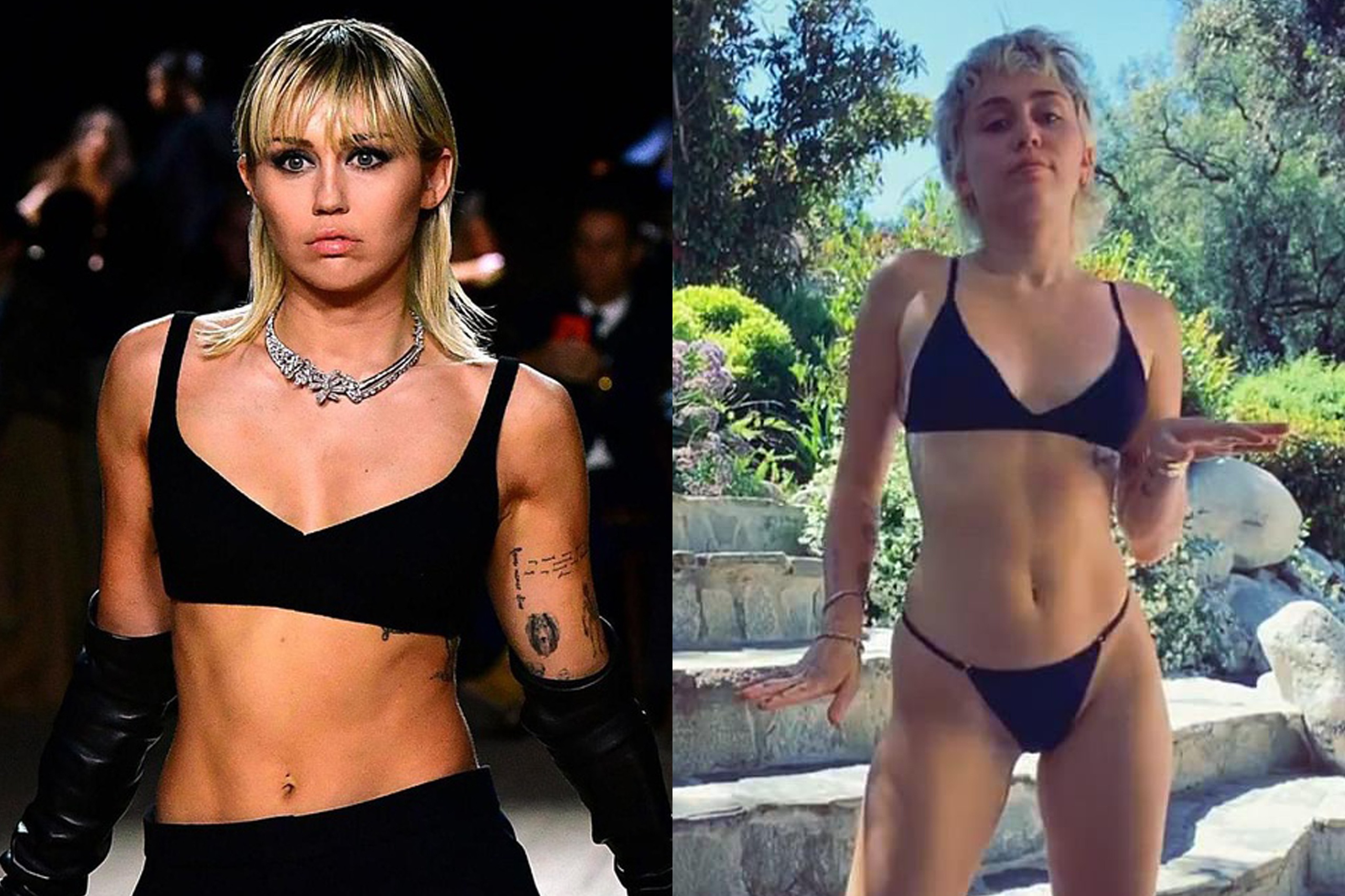 Miley Cyrus khoe dang san chac khi dien bikini hinh anh