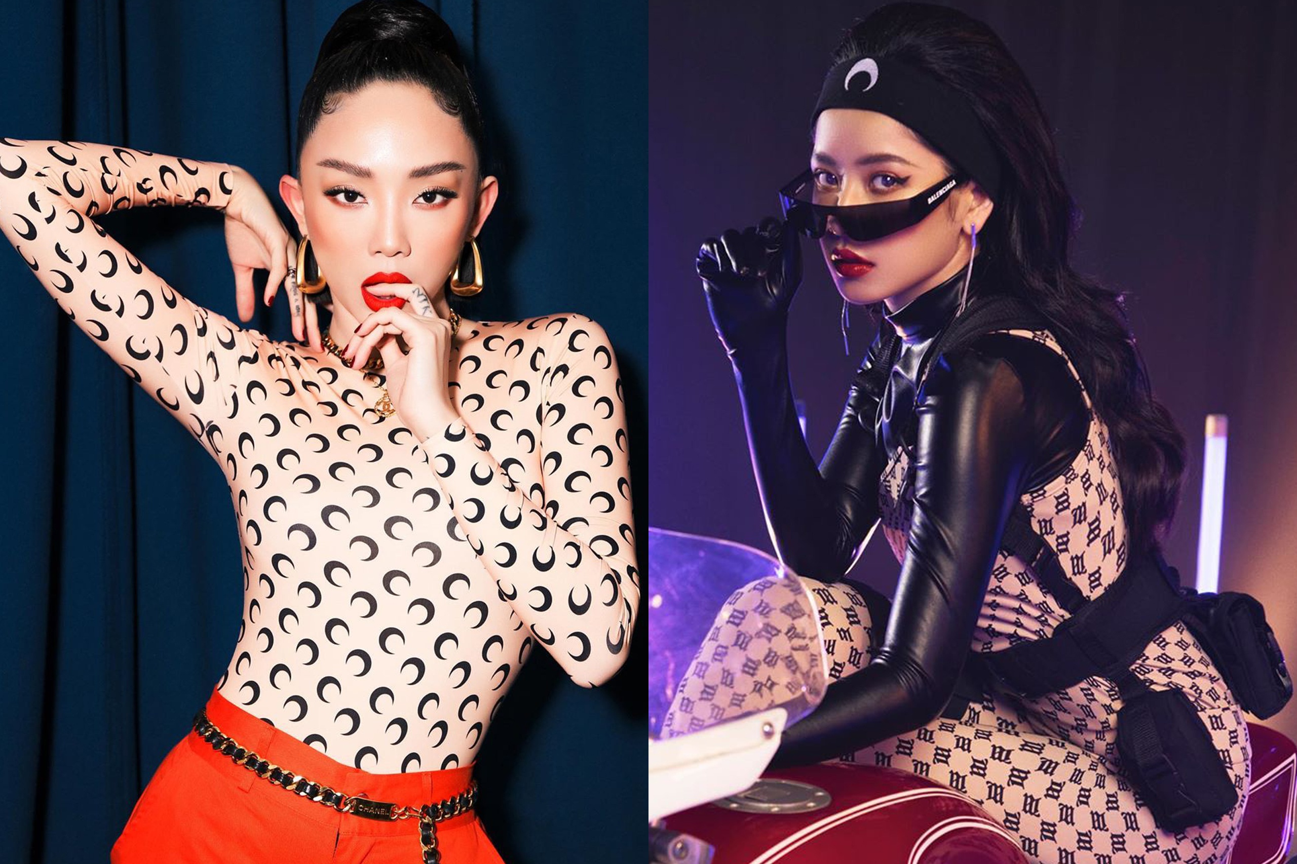 Vay ao bo sat in hinh mat trang khien Toc Tien, Chi Pu tim mua hinh anh