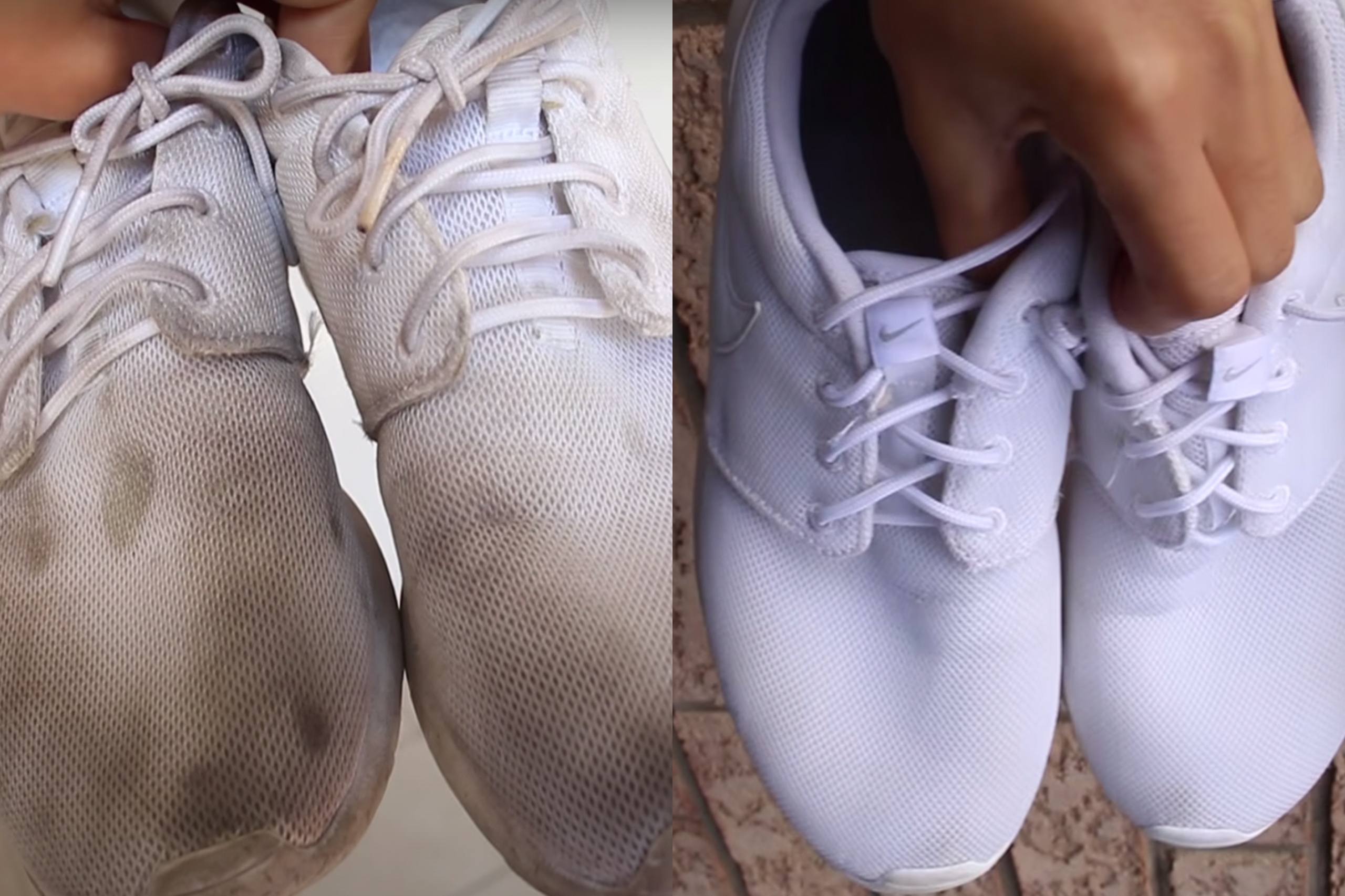 Dung kem danh rang lam sach giay Nike trang hinh anh