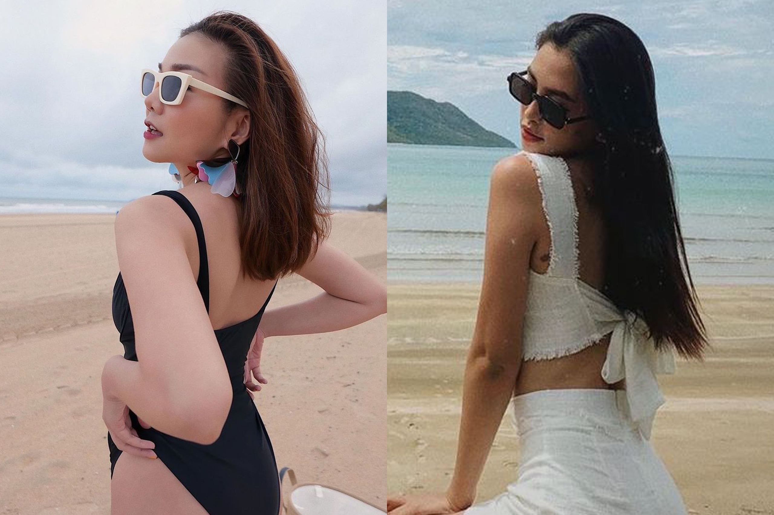 Thanh Hang dien bikini ho lung, Tieu Vy mac ao ngan khoe eo thon hinh anh