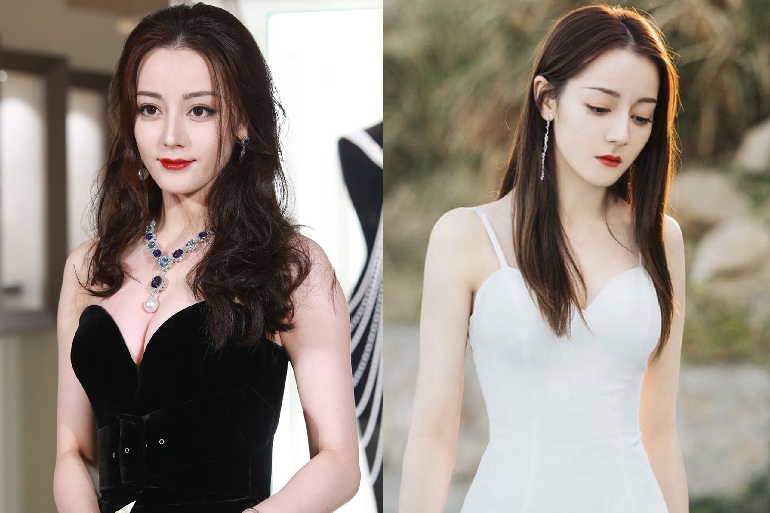 Dich Le Nhiet Ba chuong dien vay cup nguc, hai day khoe vai thon hinh anh