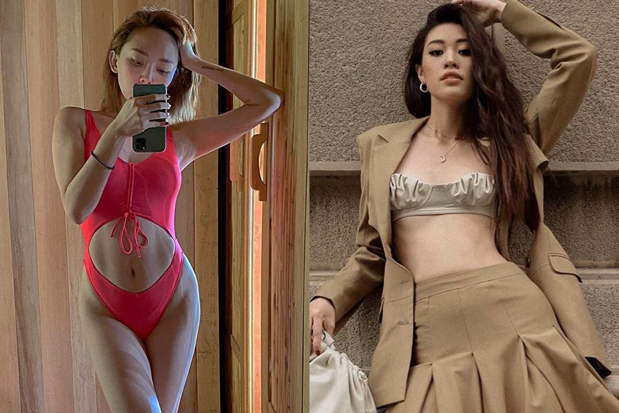 Toc Tien khoe dang voi bikini, Hoa hau Khanh Van dien mot ao ngan hinh anh