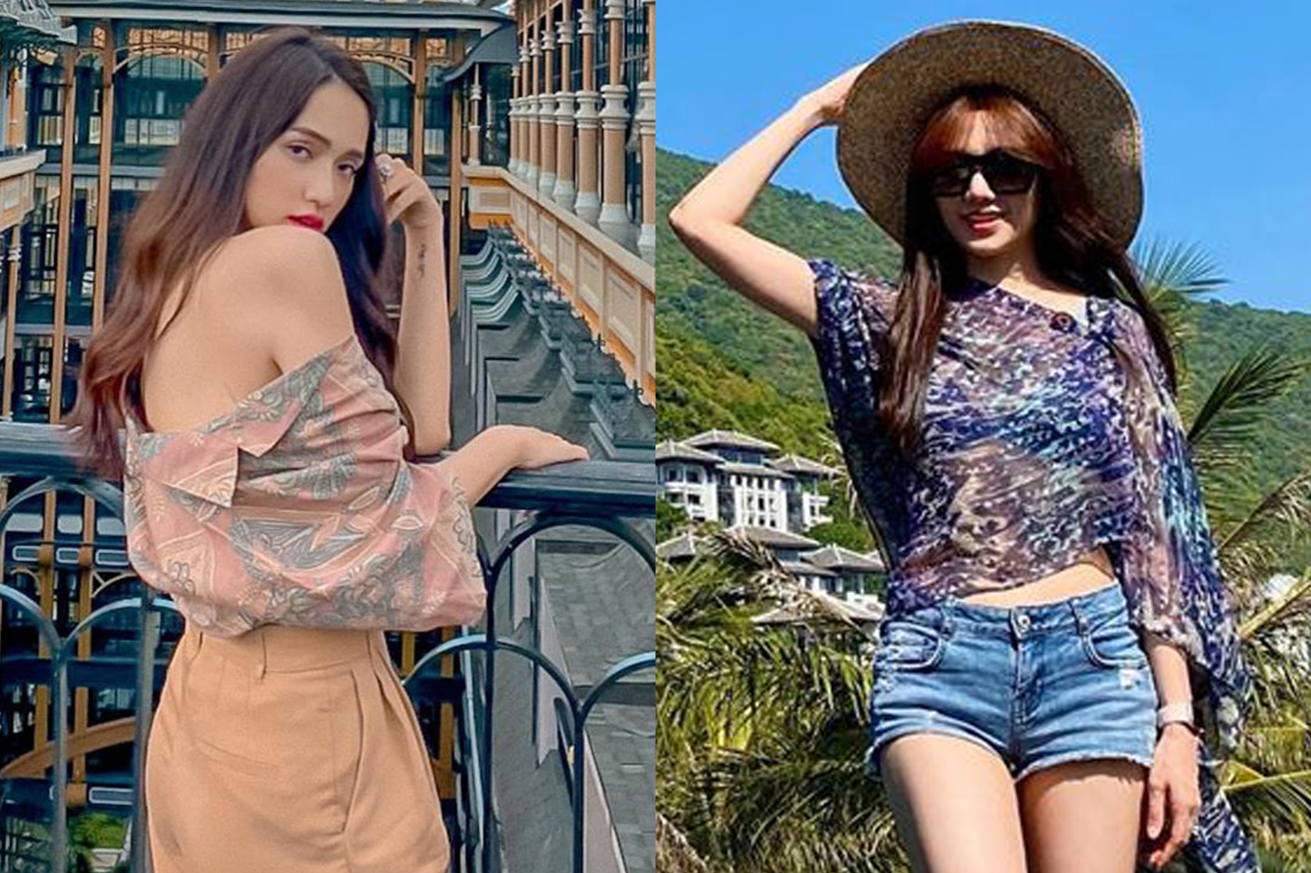 Huong Giang mac ao khoe vai tran, Hari Won dien do xuyen thau hinh anh