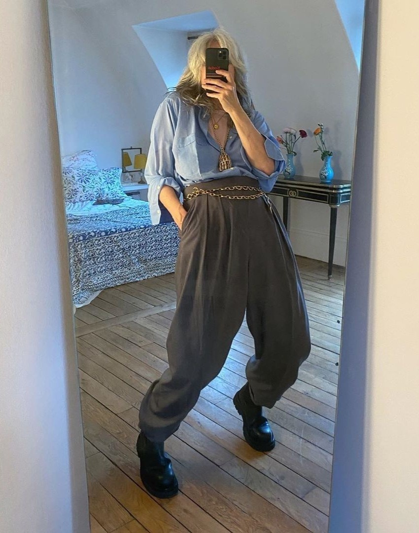 Sophie Fontanel mặc đẹp ở tuổi 57 ảnh 2 Sophie Fontanel mac dep o tuoi 57 anh 2