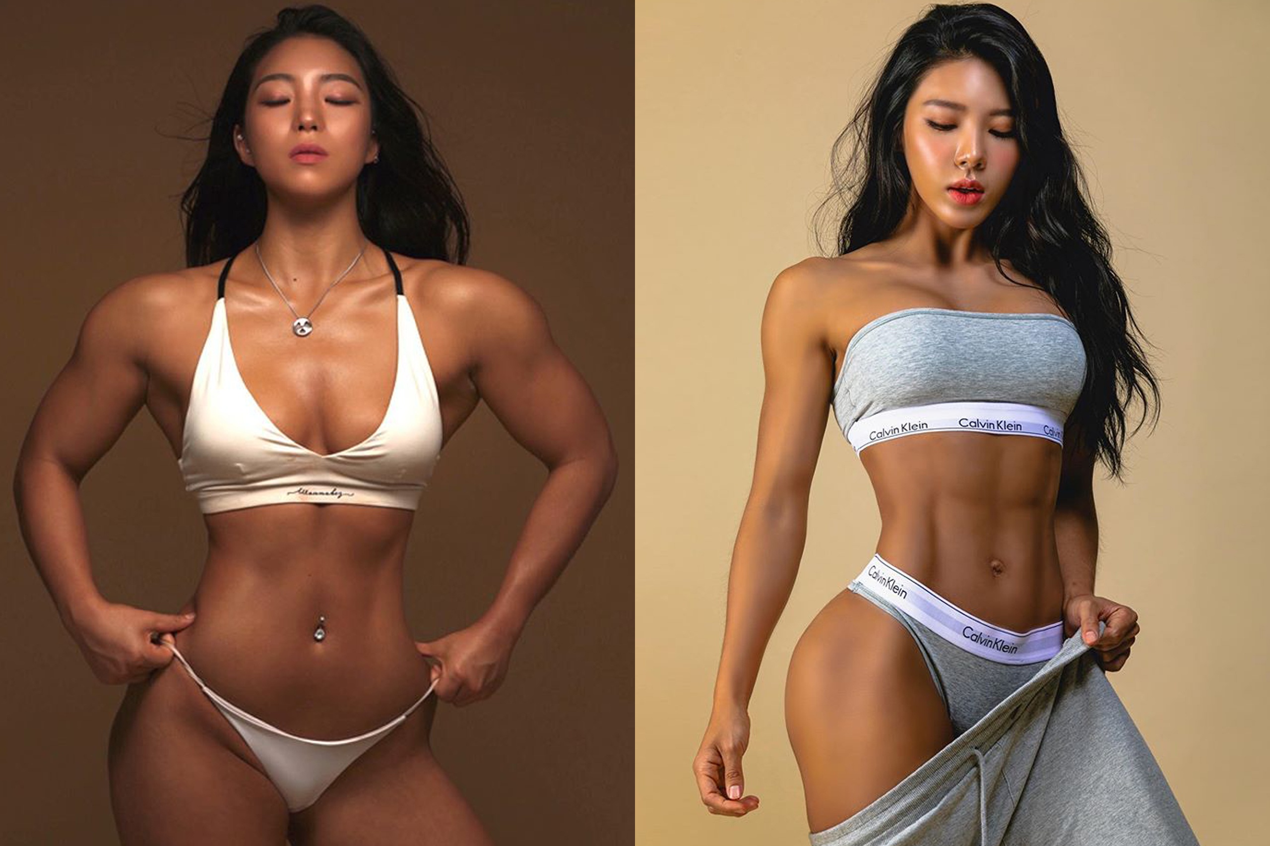 4 co gai Han Quoc so huu than hinh co bap hinh anh