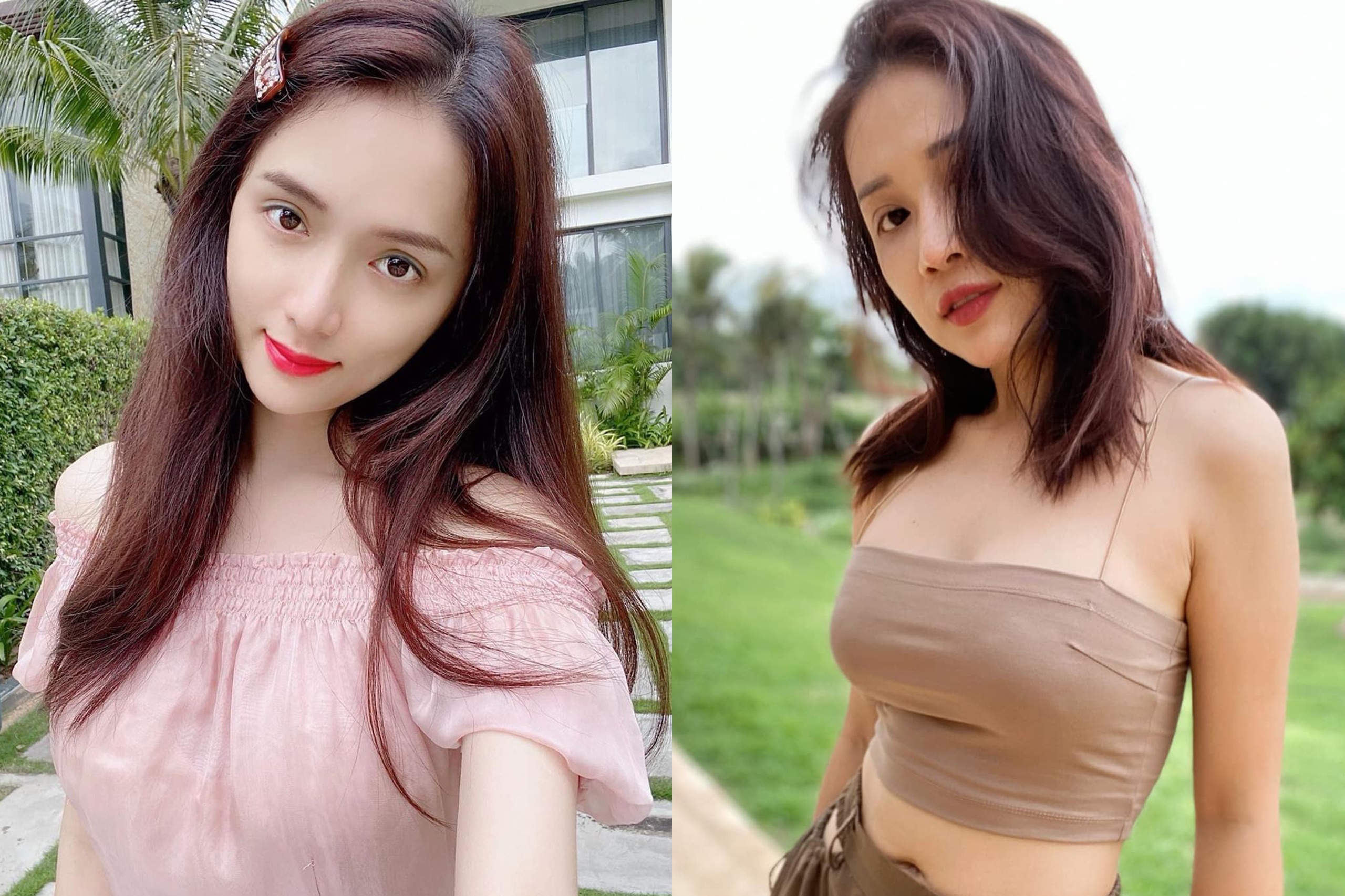 Huong Giang mac ao tre vai, Kha Nhu dien do bo khoe eo thon hinh anh