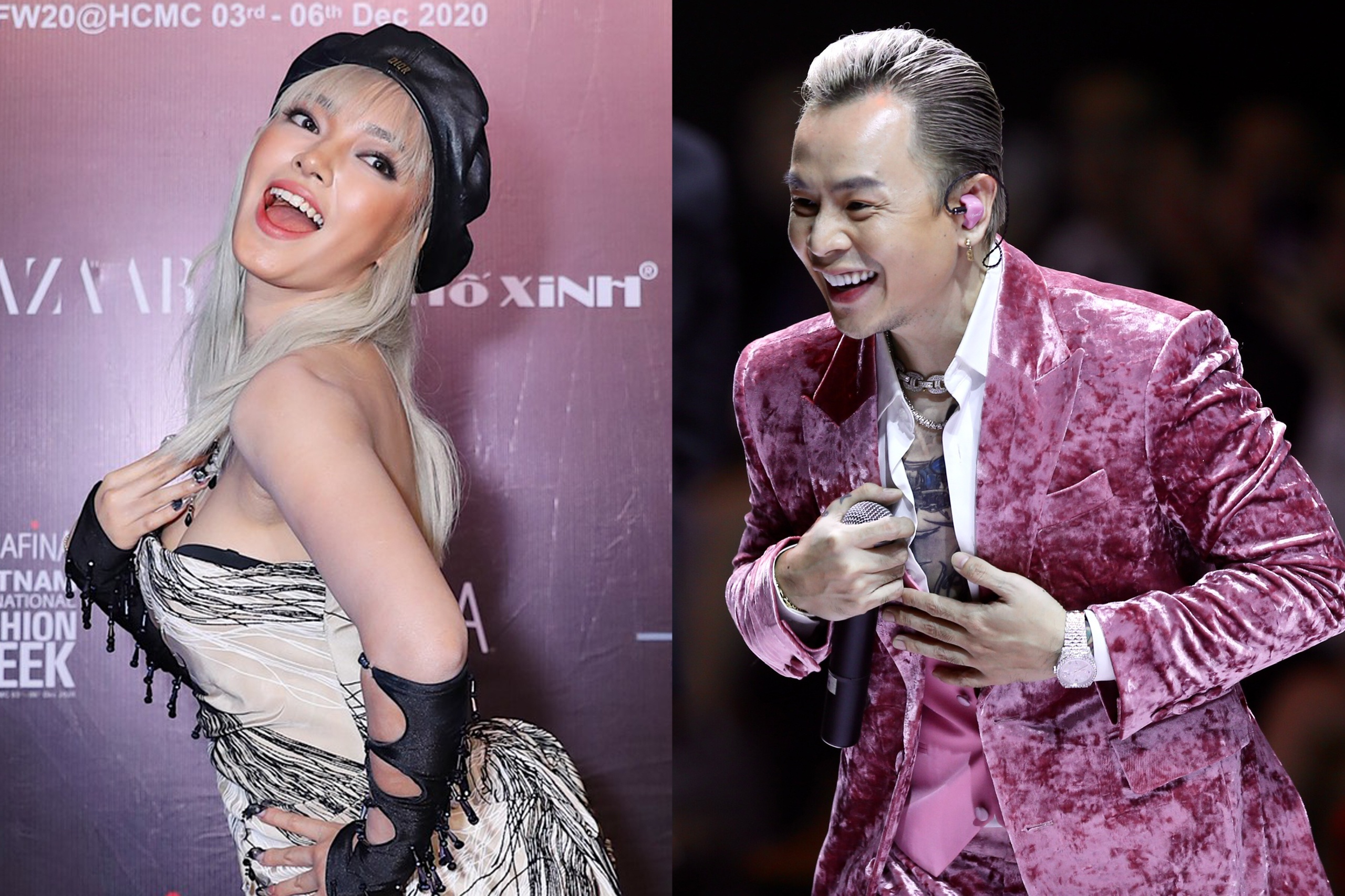 Binz cham tay Chau Bui tinh tu trong show thoi trang hinh anh