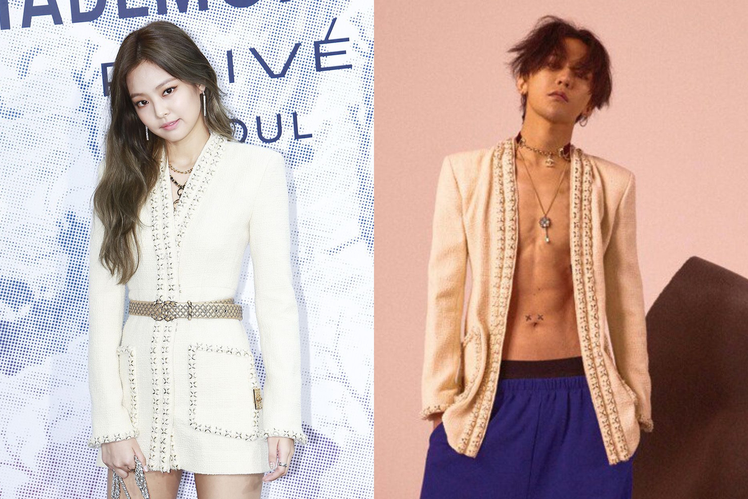 G-Dragon va Jennie nhieu lan dien do hieu giong nhau hinh anh