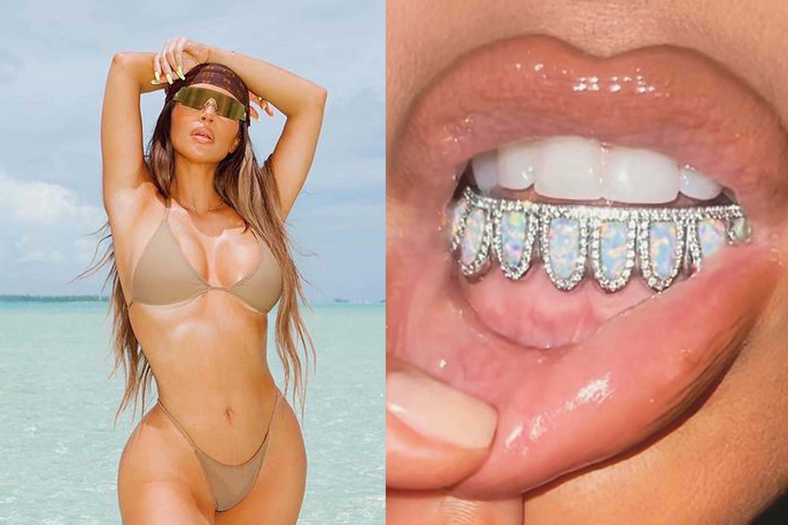 Kim Kardashian khoe rang dinh kim cuong hinh anh