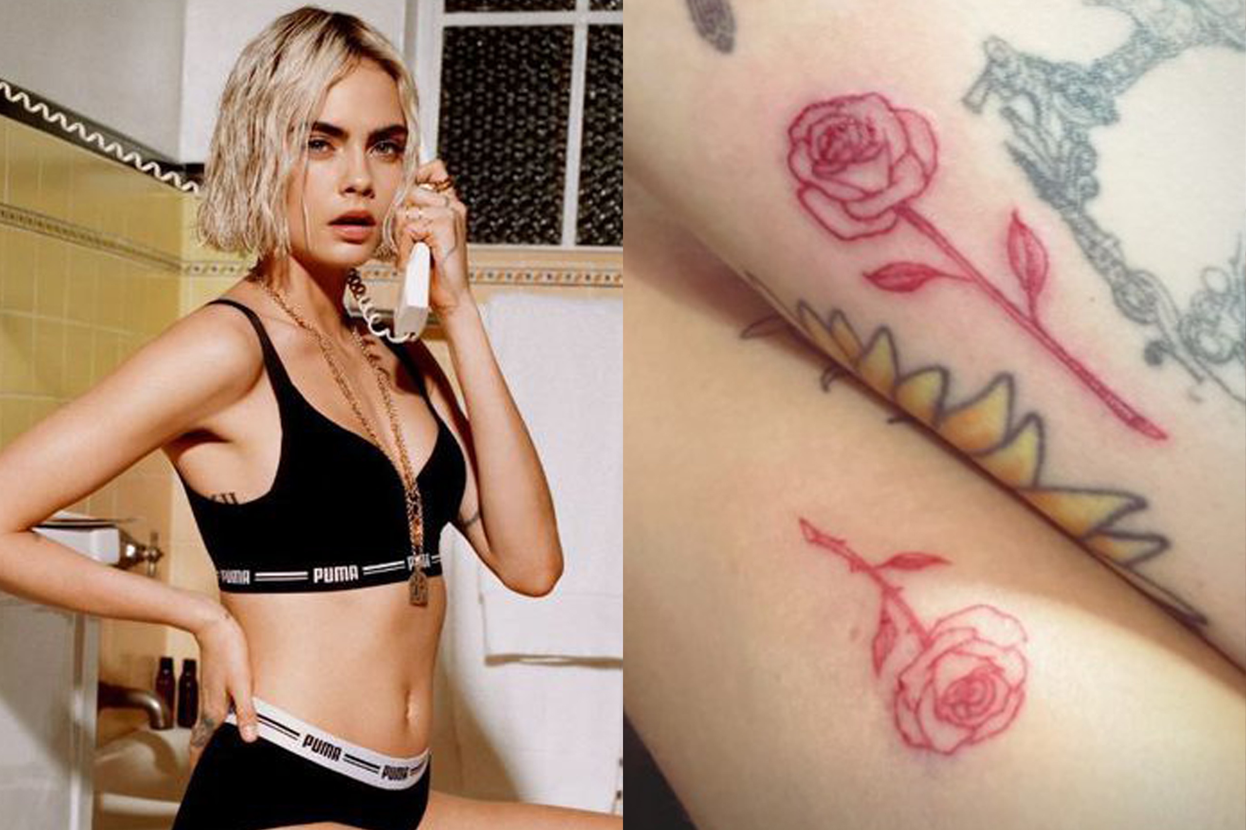 Sieu mau Cara Delevingne xam doi cung ban hinh anh