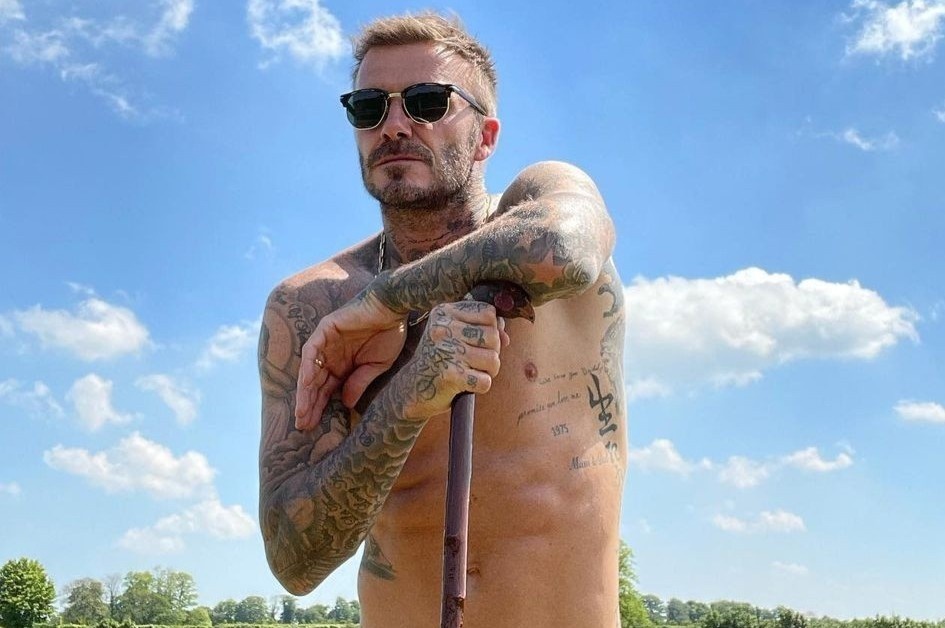 Than hinh cua David Beckham o tuoi 46 hinh anh