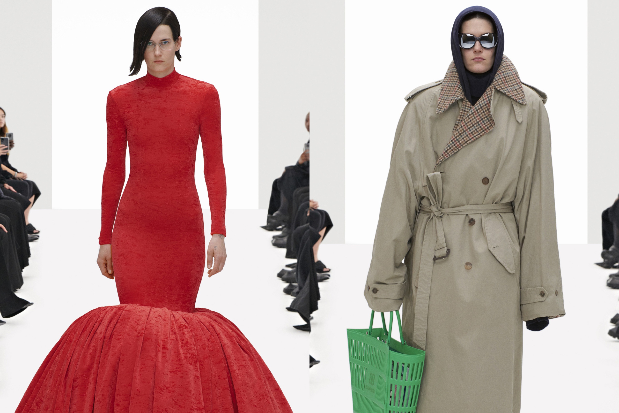 Show dien toan nguoi mau ao, lang xe lan di cho cua Balenciaga hinh anh