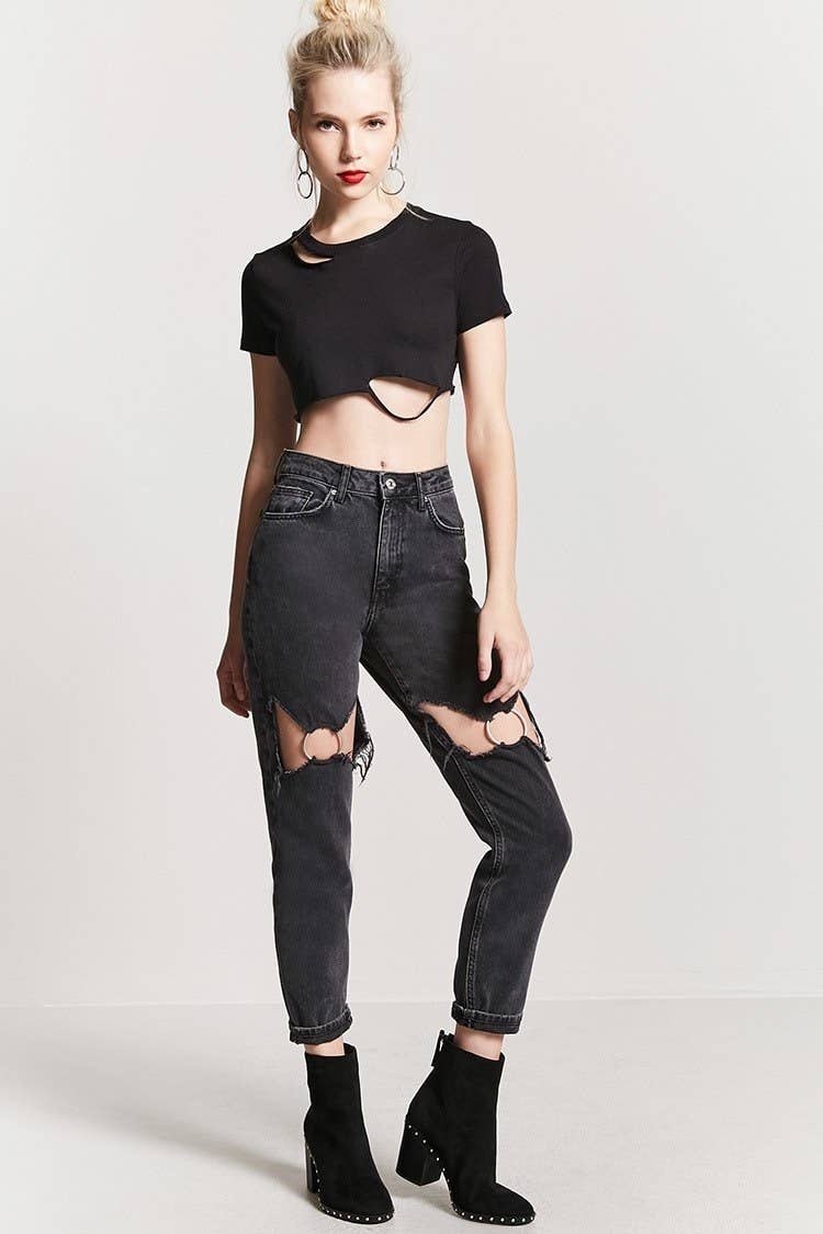 quần jeans cắt xẻ lạ mắt ảnh 9 quan jeans cat xe la mat anh 9