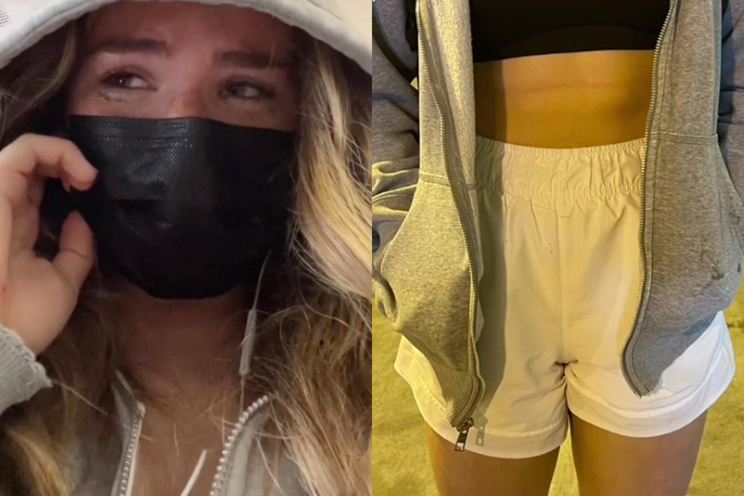 Co gai bi doa duoi khoi may bay vi trang phuc hinh anh