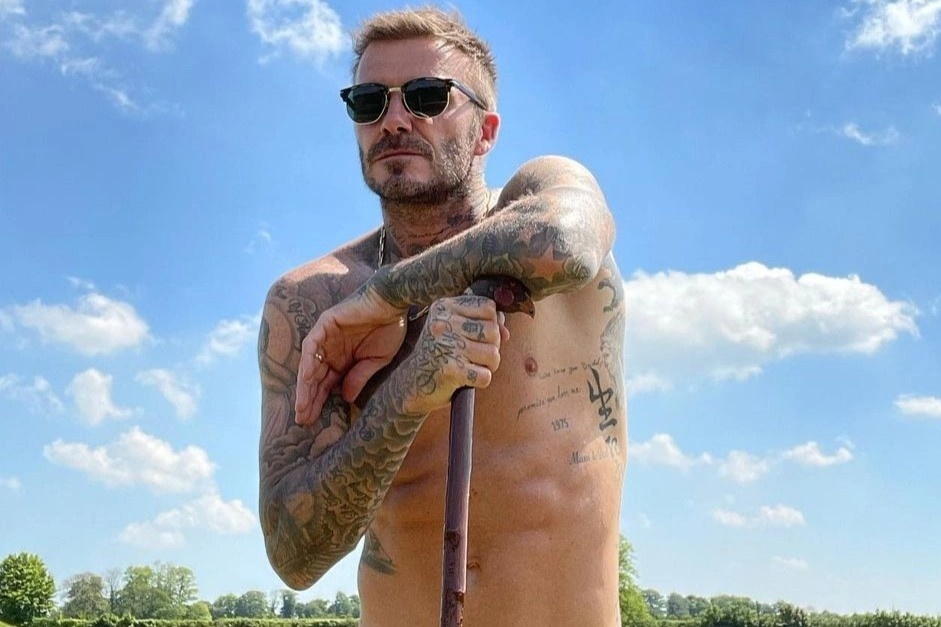 Co bung cua David Beckham trong anh chua qua chinh sua hinh anh