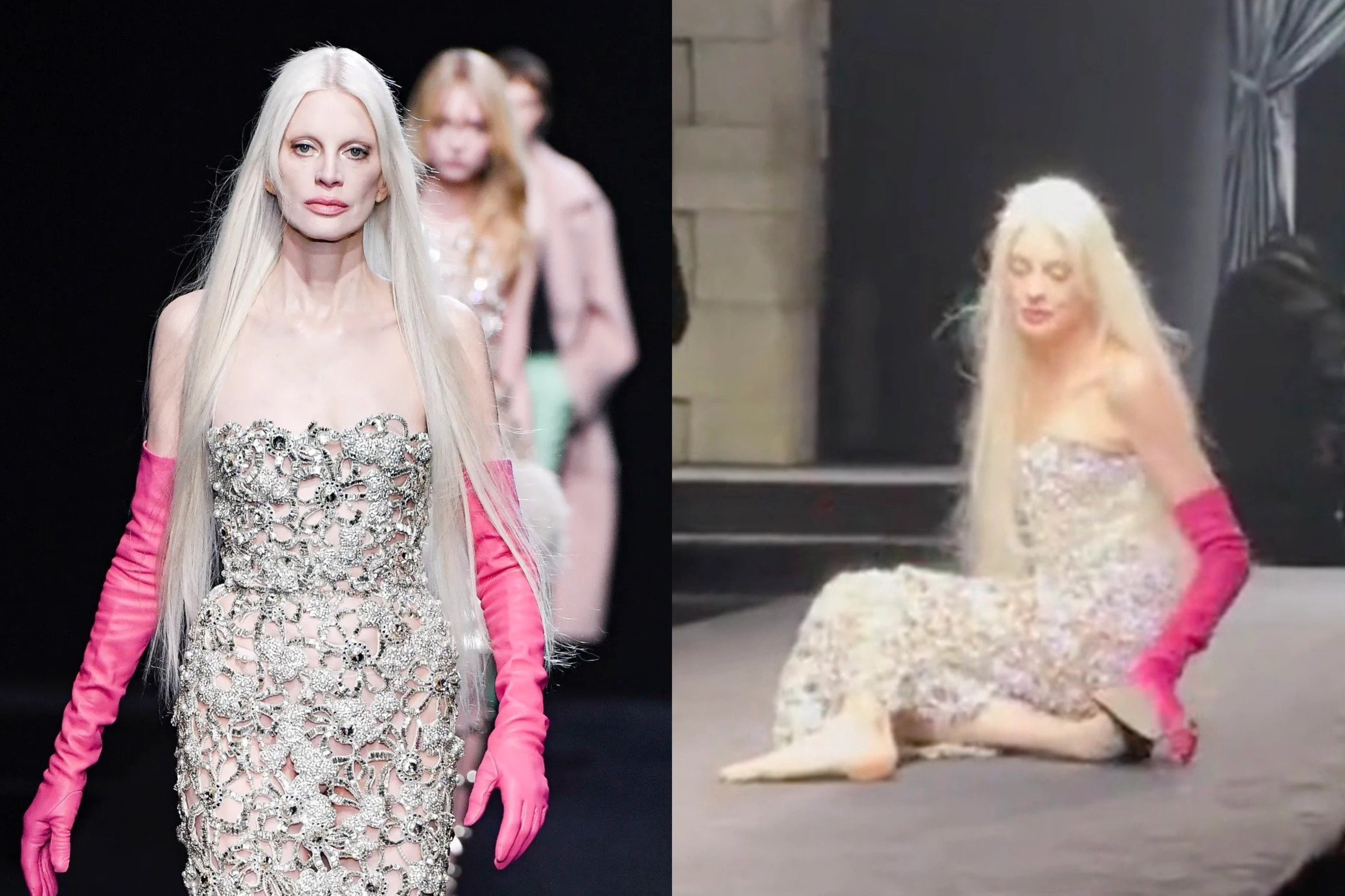 Nguoi mau gay tranh cai khi nga tren san dien hinh anh