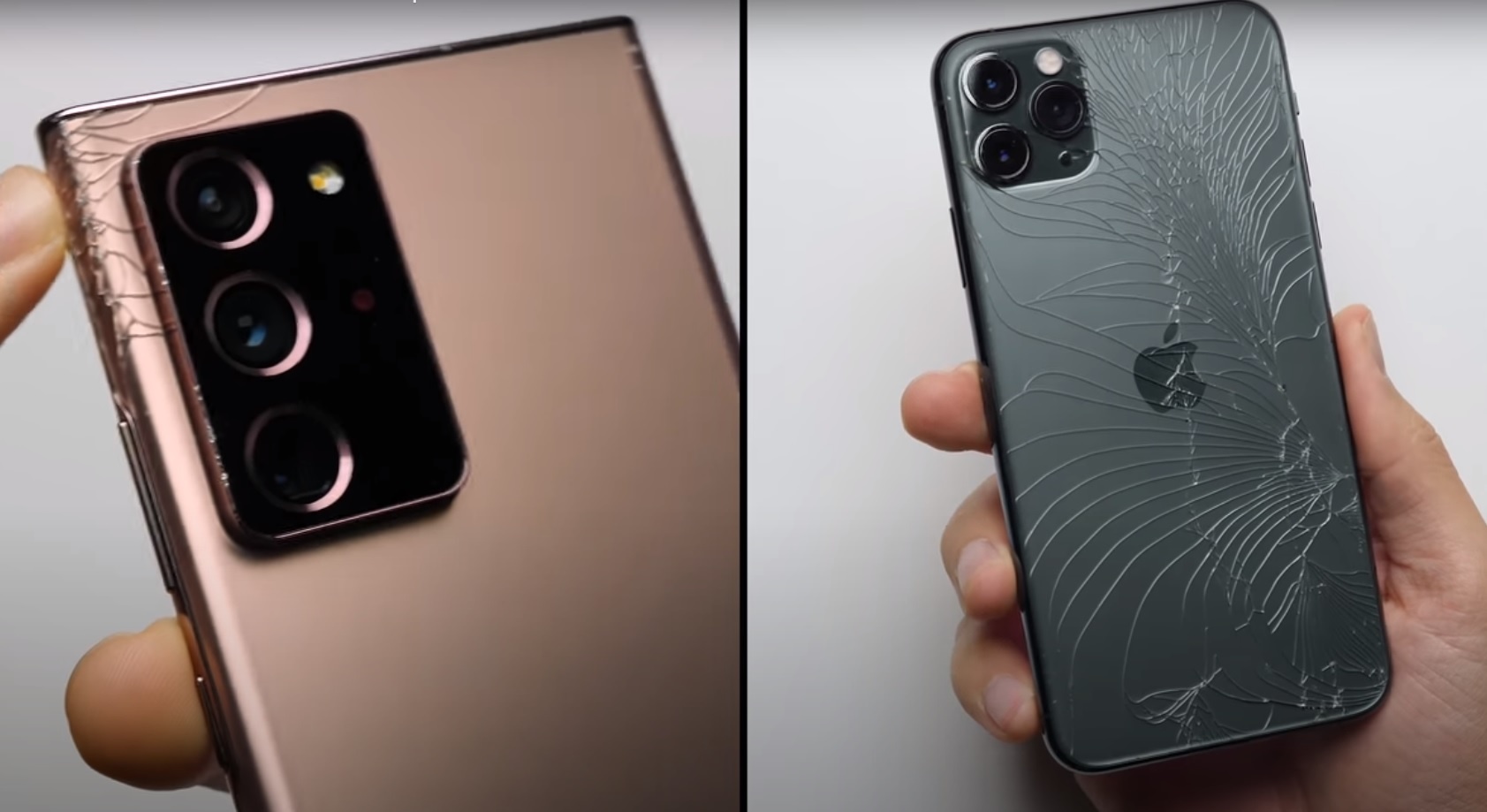 Note20 Ultra ben hon iPhone 11 Pro Max khi tha roi hinh anh