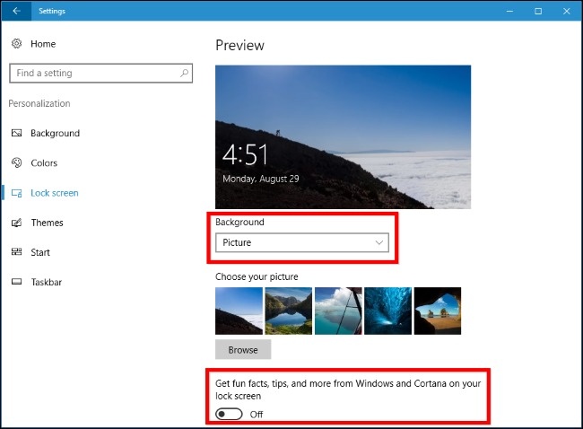 tat quang cao trong Windows 10 anh 1