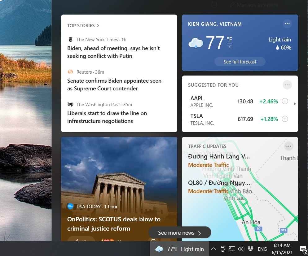 Cach go bo cong cu du bao thoi tiet tren Windows 10 anh 1