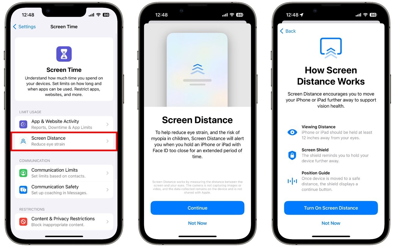 Screen Distance trong iOS 17 anh 1