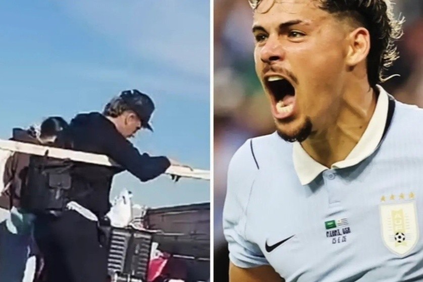 Sau Uruguay tro ve tu World Cup bang xe tai hinh anh