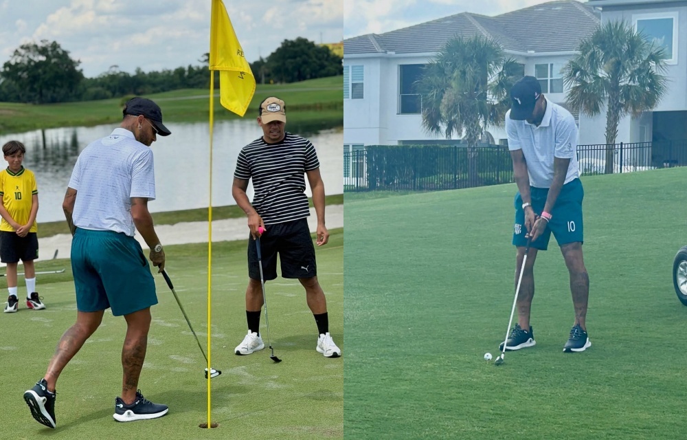 Neymar gay tranh cai vi choi golf sau khi Brazil bi loai hinh anh