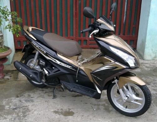 Pha an tu chiec xe tay ga het xang luc sam toi hinh anh