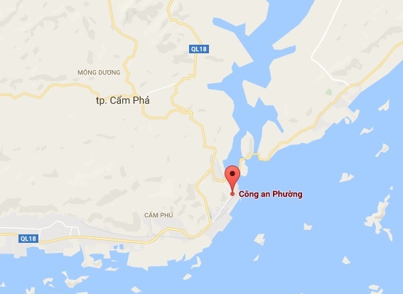 oto chay truoc cong cong an Cua Ong anh 2