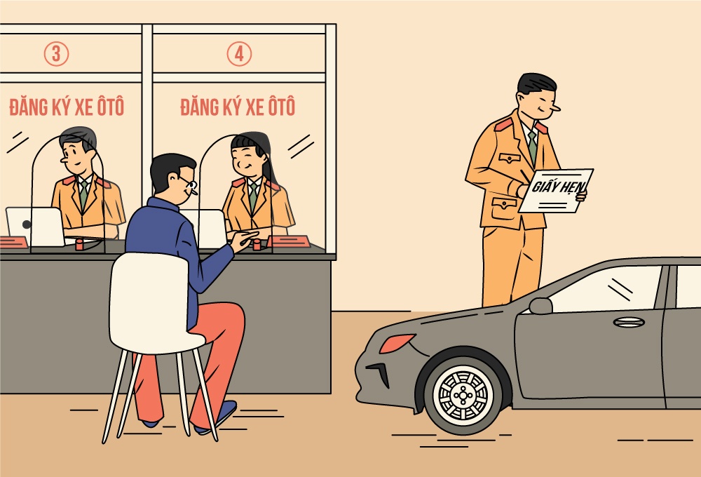 Dang ky cap bien so oto qua mang the nao? hinh anh