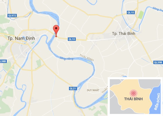 xe tải đâm xe đầu kéo ở Thái Bình ảnh 2 xe tai dam xe dau keo o Thai Binh anh 2