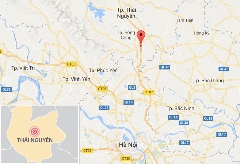 Tài xế bị ném gạch cao tốc Thái Nguyên ảnh 3 Tai xe bi nem gach cao toc Thai Nguyen anh 3