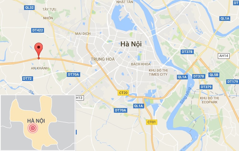 Xe tải ngược chiều đại lộ Thăng Long ảnh 1 Xe tai nguoc chieu dai lo Thang Long anh 1