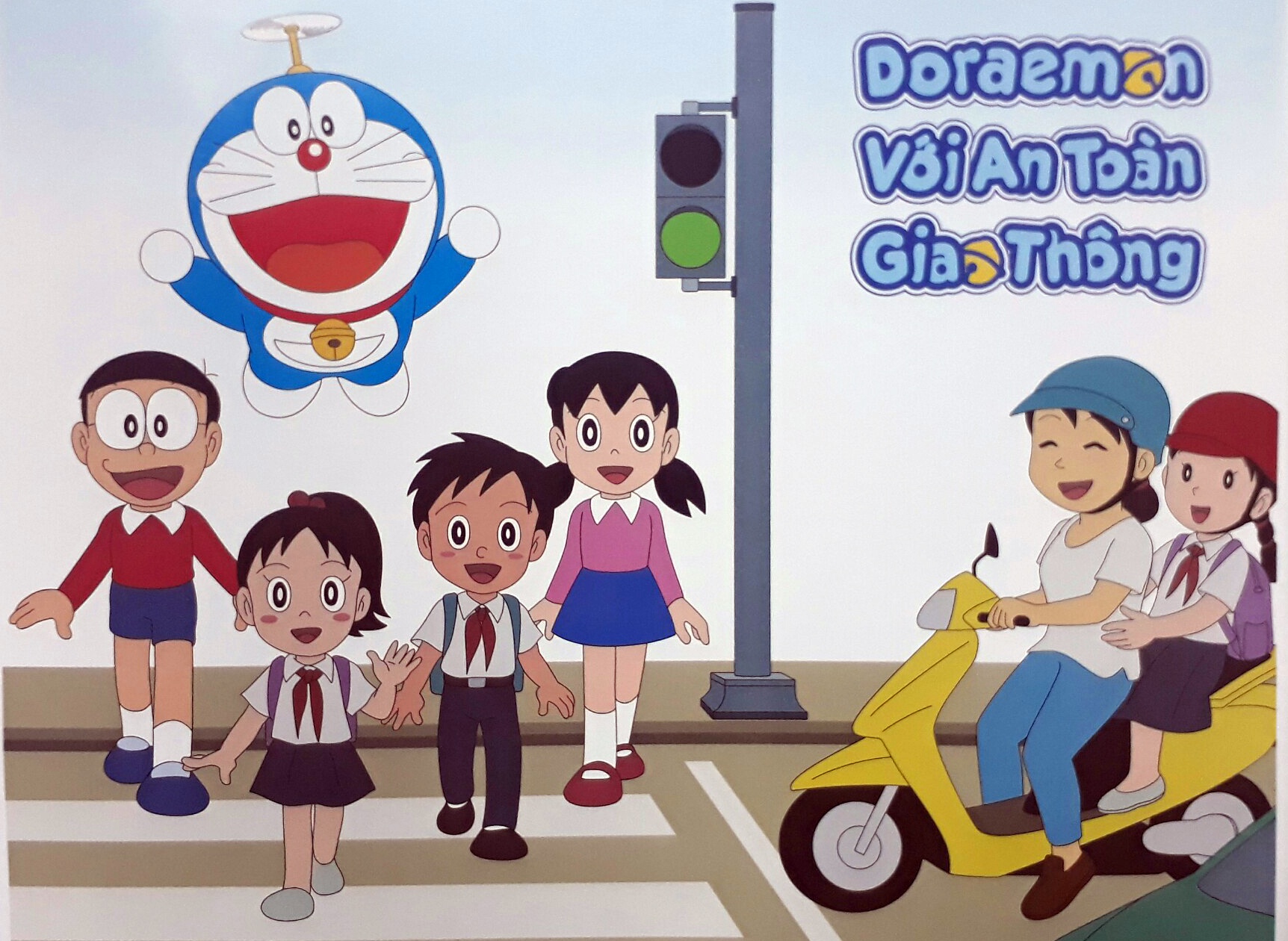 Sang tac khau hieu Doraemon voi An toan giao thong nhan giai thuong hinh anh