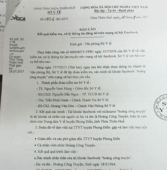 Bác sĩ nói xấu Bộ trưởng Y tế ảnh 1 Bac si noi xau Bo truong Y te anh 1