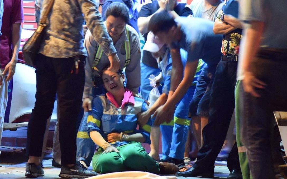 Hien truong vu xe Hyundai tong lien hoan khien nu lao cong tu vong hinh anh