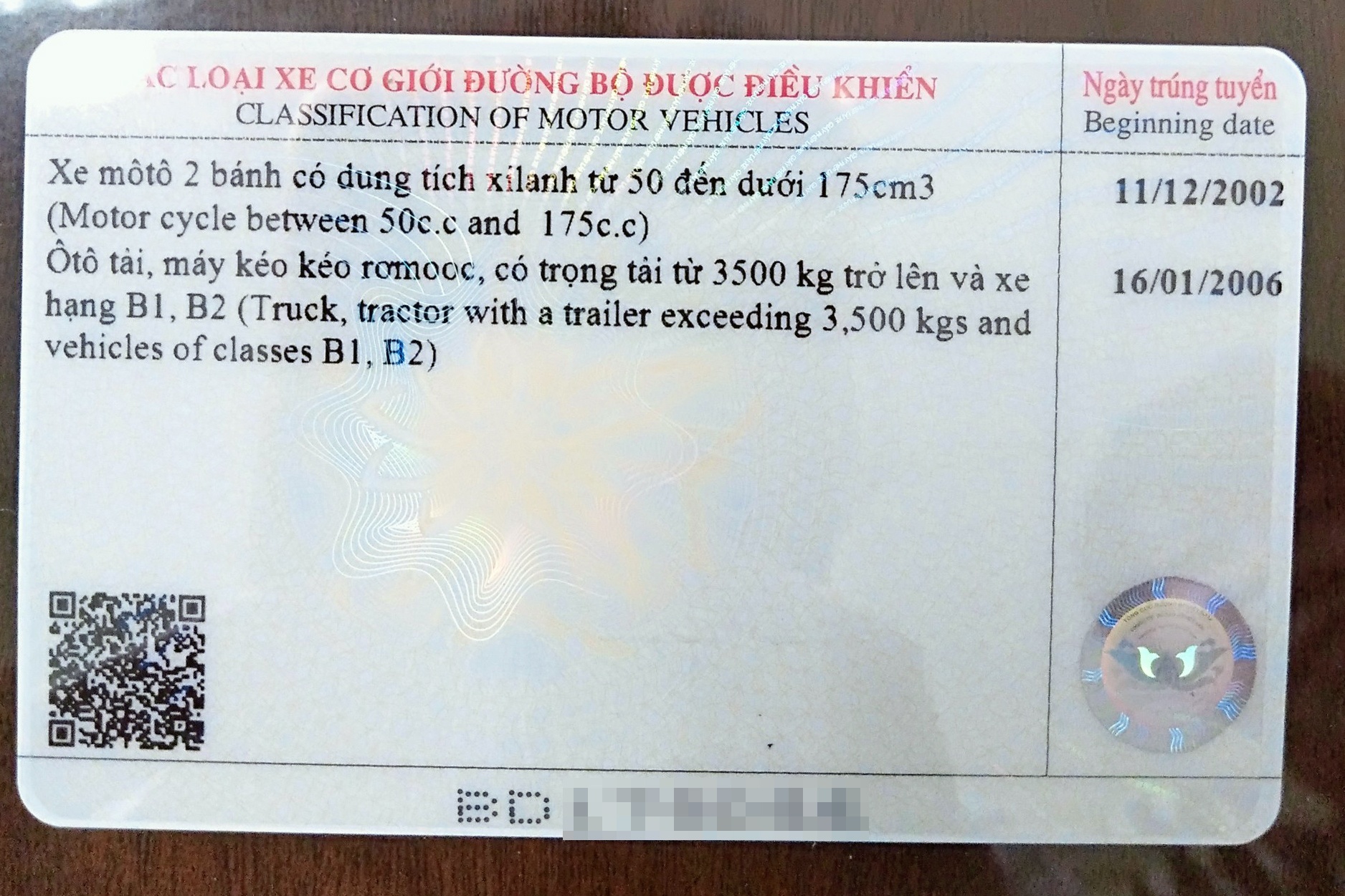 Mau giay phep lai xe moi anh 1