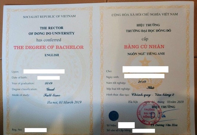 Đại học Đông Đô cấp bằng giả ảnh 1 Dai hoc Dong Do cap bang gia anh 1