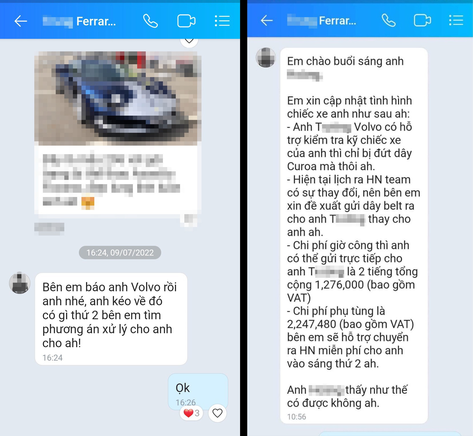 Ferrari nat dau o Long Bien anh 1