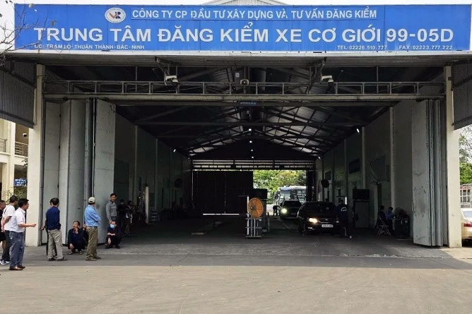 Nhan hoi lo tien ty tai trung tam dang kiem o Bac Ninh hinh anh