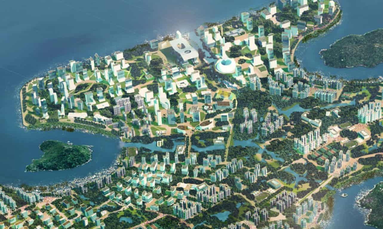 Hong Kong xay dao nhan tao anh 1