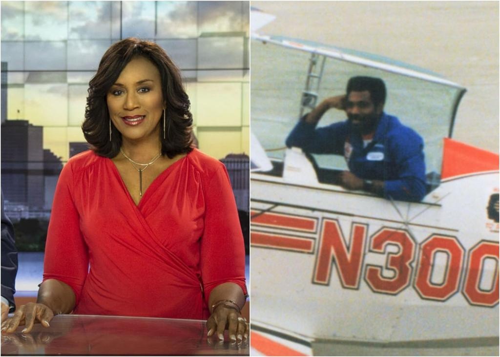 Nu MC My chet vi may bay roi khi dua tin ve phi cong nhao lon hinh anh