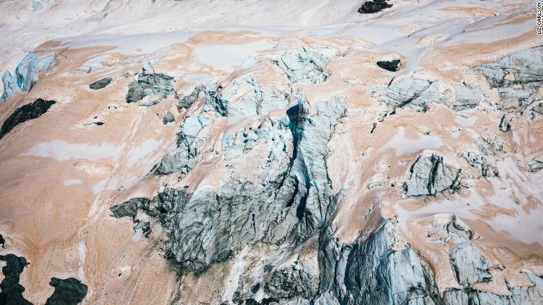 Sông băng New Zealand chuyển sang màu đỏ hồng ảnh 1 Song bang New Zealand chuyen sang mau do hong anh 1