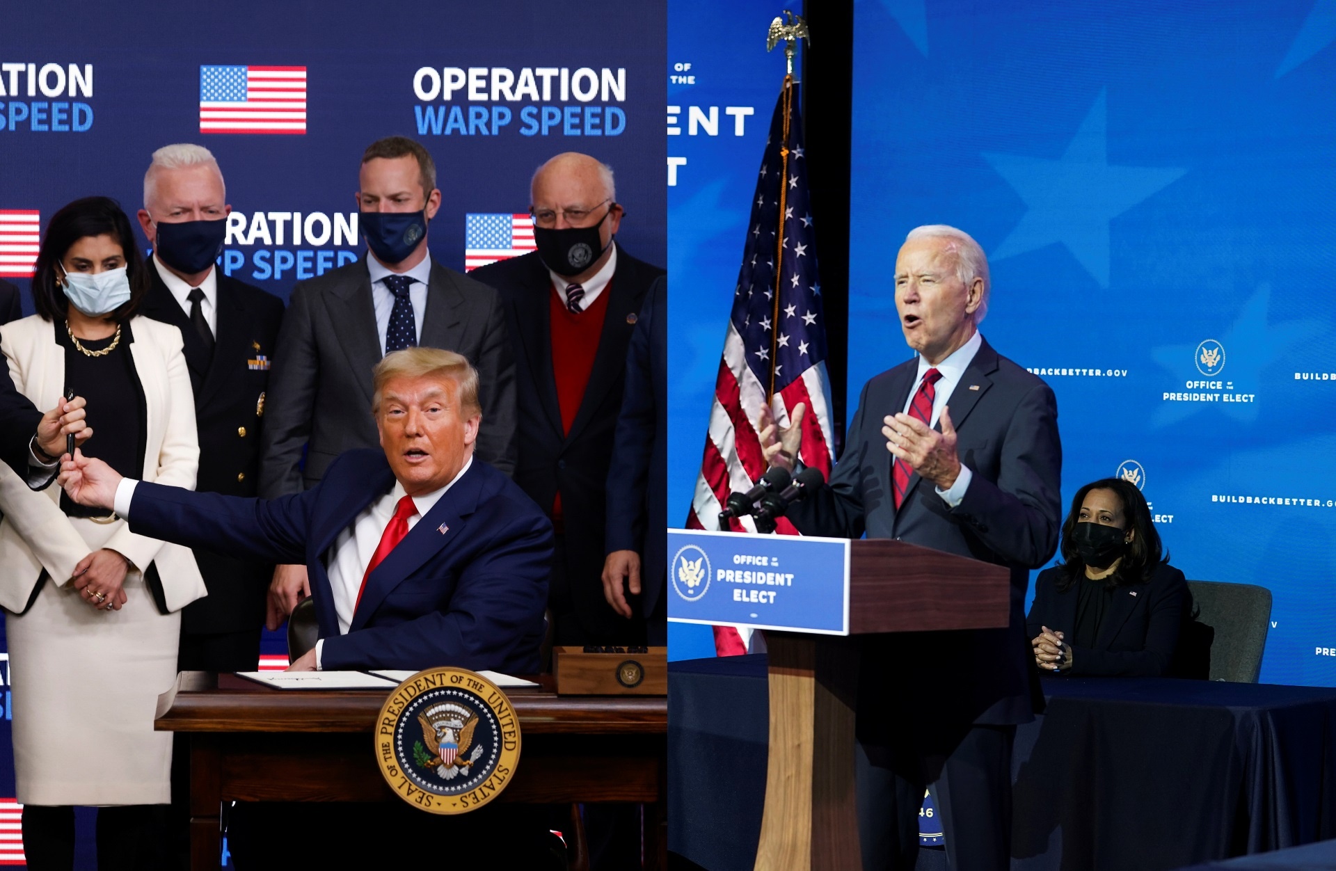 Hai su kien cung ngay cho thay khac biet Trump - Biden truoc dai dich hinh anh