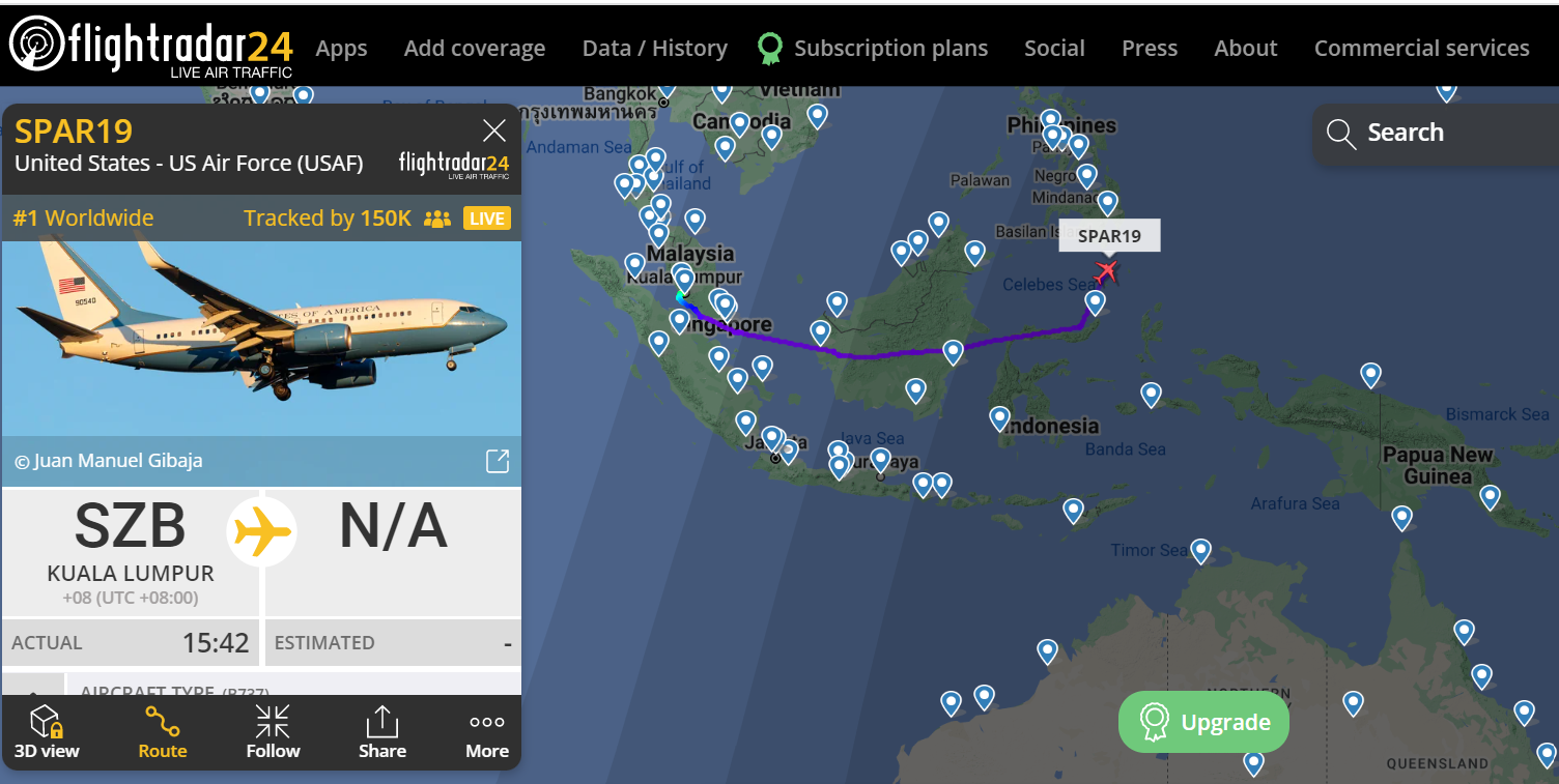 Chuyen bay 'nghi cho ba Pelosi' dang duoc theo doi nhieu nhat the gioi hinh anh