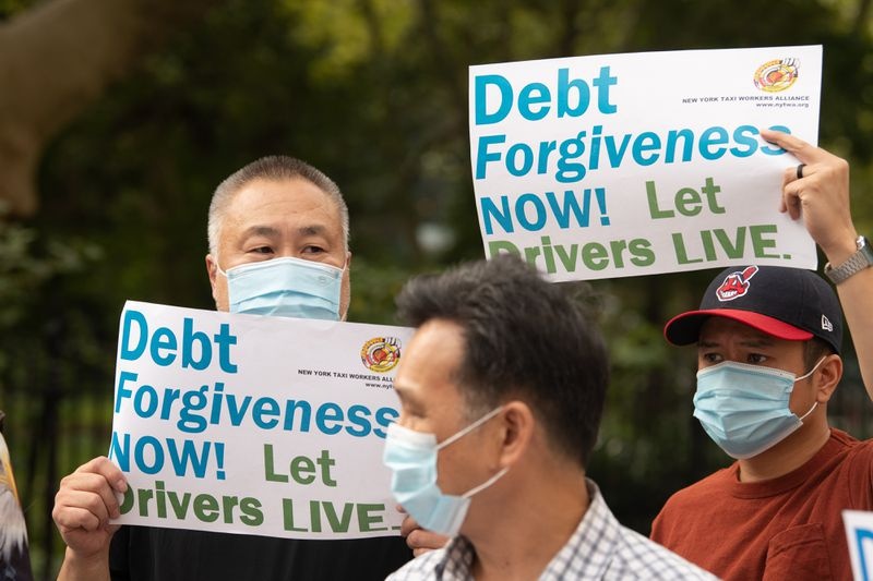 tai xe taxi bieu tinh tai New York anh 6